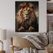 Bungalow Rose Lion Regal King On Wood Print Wood in Brown | 20 H x 10 W x 0.78 D in | Wayfair FC4EE6A7EA36493EB7615CD14FF4B9A1