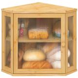 Wildon Home® Anneriet Wood Food Storage Container Wood in Brown/Yellow | 14 H x 18 W x 4 D in | Wayfair 1DEACCADD9B24C108F353966ACFFE500