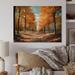 Loon Peak® Kaytlynne Orange Tree Autumn Canopy II On Wood Print Metal in Brown/Green | 24 H x 32 W x 0.78 D in | Wayfair