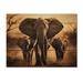 Dakota Fields Elephant Shadows Of Serenity I On Wood Print Metal in Brown | 24 H x 32 W x 0.78 D in | Wayfair 40635EDF9B2541F0BEDA7D147EDF431A