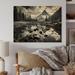 Latitude Run® Stamenka Canadablack & White Mountain Reflections II On Wood Print Metal in Brown | 30 H x 40 W x 0.78 D in | Wayfair