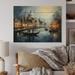 Latitude Run® Teal Canal Urban Venice Charcoal On Wood Print Wood in Brown | 10 H x 20 W x 0.78 D in | Wayfair 9C0E09F59477466DA210FC0DBF6E1C35