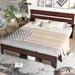 17 Stories Polona Heavy Duty Bed Frame w/ 0.6in Thick Headboard & Footboard, No Box Spring Needed Metal in Black/Brown | Wayfair