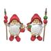 Zaer Ltd International Santa Gnome Holding Gifts & Staffs "Nick & Kris" Figurines | Wayfair ZR223506-7