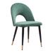 Zuo Modern Menlo Unfinished Low Back Side Chair Wood/Upholstered/Fabric in Green | 33.1 H x 19.7 W x 22 D in | Wayfair 109875