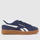 Reebok club c grounds trainers in navy & white