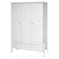 Armoire enfant 3 portes et tiroirs blanc