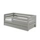 Lit 70x140 sommier tiroir inclus gris