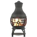 Round s Outdoor Wood Burning Chiminea Outdoor Fireplace