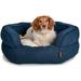 Retriever YF22012501 Hex Shape Boucle Tricot Piping Dog Bed Blue 28 in. Medium