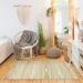 My Magic Carpet Machine Washable Coastal Runner Rug Off-White/Beige 3 x 5