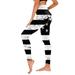 xinqinghao yoga pants women independence day for women s american 4th of july leggings pants for yoga pilates gym tights compression yoga running fitness yoga pants with pockets black m
