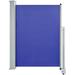 patio retractable side awning balcony garden outdoor terrace windscreen privacy screen sun shade protection wall side blind 39.4 blue