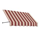 Awntech 8.375 ft Santa Fe Fixed Awning Acrylic Fabric Burgundy/Tan Stripe