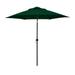 California Umbrella 9 ft. Eco Series Crank Lift Push Tilt Steel Market Umbrella Hunter Green Polyester