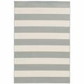 HomeRoots 6 x 9 ft. Gray Geometric Stain Resistant Indoor & Outdoor Rectangle Area Rug - Gray and Ivory - 6 x 9 ft.