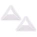 2 Pcs Triangle Marker Discs Bright Colors Triangle Shape Wear-resistant Multipurpose Eye-catching Football Training with Hole Sturdy Soccer Roadblocks Football Training Supplies