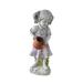 Solar Lighted Garden Stone Girl Watering Stone Statue For Yard Decoration