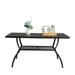 Winado Patio Dining Table for 6 Person 59 in Iron Rectangular Table