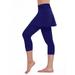 Tiqkatyck Sweat Pants Women s Casual Skirt Leggings Tennis Pants Sports Fitness Cropped Culottes Yoga Pants Blue