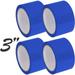 3 Inch Blue Packing Tape - 1.85 Mil Strong Heavy Duty Industrial Grade Shipping Tape (4 Rolls)
