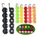 Riguas Golf Ball Sleeve with Buckle Colorful 5 Holes Protective Cover Portable Storage Large Capacity Silicone Golf Tee Holder Holds 5 Golf Balls Golf Accessories