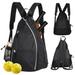 Pickleball Backpack for Women Men Reversible Tennis Racket Backpack Lightweight Waterproof Tennis Bag Oxford Cloth Single-Shoulder Badminton Racket Backpack