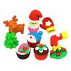 HEMOTON 12PCS Christmas Adorable Pencil Eraser (Random Style 4PCs/Box)