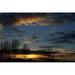 Evening Sky Sunset Romantic Landscape Sky Clouds - Laminated Poster Print -12 Inch by 18 Inch with Bright Colors and Vivid Imagery