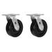 6 X2 Heavy Duty Casters Industrial Casters- Set Of 2 With Strong Capacity 2400 LB High Temperature Resistance: -50F To 250F. Use For Dollies Workbench (6 Inch 2 Swivel)