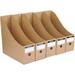 CNKOO 5Pcs Flat Packed File & Magazine Holder -Paper Office Supplies Storage File Box Corrugated Cardboard Magazine Box