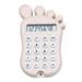 Mosey Calculator Cute Foot Shape Design 8 Digit LCD Screen Multifunctional with Comfortable Silicone Buttons Calculator
