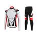 Lixada Men s Winter Thermal Fleece Cycling Clothing Set Long Sleeve Windproof Cycling Jersey Coat Jacket with 3D Padded Pants Trousers