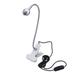 360 Degree Adjustable LED Eye Protection Desk Lamp Holder USB Flexible Neck Headboard Light Reading Book Desk Lamp Reading Clip Lamp with Clip and On/Off Switch Pure White Light (Silver)