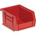 Quantum Storage Systems Red ULTRA Plastic Bin Stacking Or Hanging 4-1/8 W X 5-3/8 D X 3 H Polypropylene Made In USA 24/Pk
