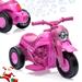 Emorefun 6V Battery Powered Kids Motorcycle 3 Wheels Electric Bubble Car Load up to 66Lbs for 3-8 Years Pink