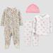 Carter s Just One You Baby Girls 4pc Animal Print Pajama Set Pink/White Newborn