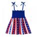 BULLPIANO Girls Summer Dress Halter Dresses Casual Dresses Sleeveless Halter Beach Tutu Sundress Dresses Princess Sundress Playwear Outfits