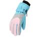 Fridja Kids Winter Gloves Waterproof Snow Ski Gloves Warm Mittens Windproof Unisex Gloves for Cold Weather Girls Boys Children 4-16 Years Old Blue