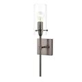 Sconce Bronze With Clear Glass Cylinder Shade Modern Industrial Lighting Fixture