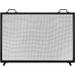 38x27in Single Panel Fireplace Screen Handcrafted Steel Mesh Spark Guard for Living Room Bedroom DÃ©cor w/Handles - Black