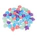 50Pcs Imitation Rose Flowers Ornament Lifelike Artificial Flower Adornments Wedding Bouquet Candy Gift Decorative Flowers (Pink Light Blue Purple Sky-blue Fluorescent Green 10Pcs Each)