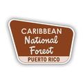 Caribbean National Forest Puerto Rico pr Sticker Decal - Self Adhesive Vinyl - Weatherproof - Made in USA - puerto rico pr explore hike hiking travel camp camping