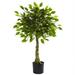 Nearly Natural 3 ft. Ficus Tree UV Resistant - Indoor-Outdoor Green 36 inches