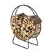 40-inch Firewood Rack Wrought Iron Fireplace Log Wood Storage Holder Stand for Indoor Outdoor