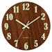 Home Luminous Modern Design Room Decoration Digital Clock Round Wall Clock Wall Hangings Wooden Clock 1