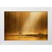 Suzuki Takashi 32x23 White Modern Wood Framed Museum Art Print Titled - Golden Silence