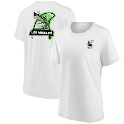 LA 2028 Neon Tags Graphic T-Shirt - weiß - Damen Image