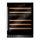 CDA FWC604BL 60cm Freestanding Dual Zone Wine Cooler Black 45 Bottle