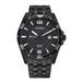 Men's Duquesne Dukes Quartz Black-Tone Stainless Steel Watch